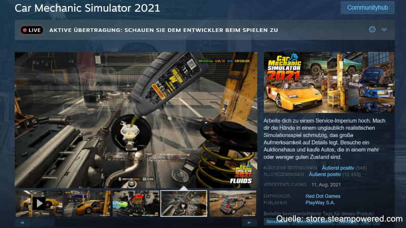 Steam Car Mechanic Simulator 2021