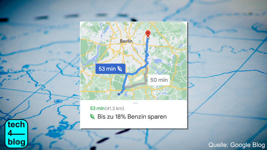 Google Maps spritsparende Route